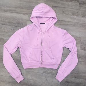 Brandy Melville Cropped Zip Up Jacket